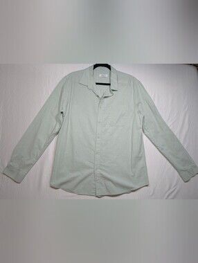 Jekaoyi Cotton Linen Button Up Shirt Men's Large